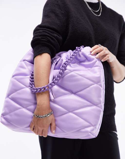 Quilted chain tote online bag