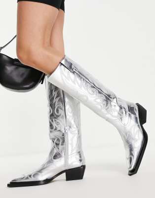 cheap silver boots