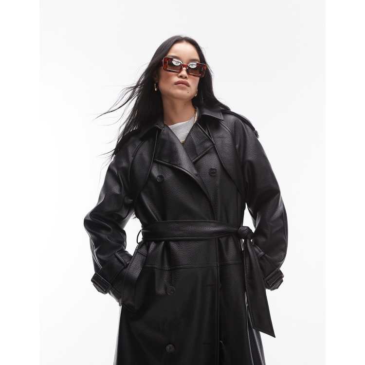 cityshop レザー　コート　FAUX LEATHER COAT Genuine leather long coat | eBay