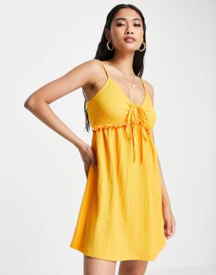 Topshop orange slip on sale dress