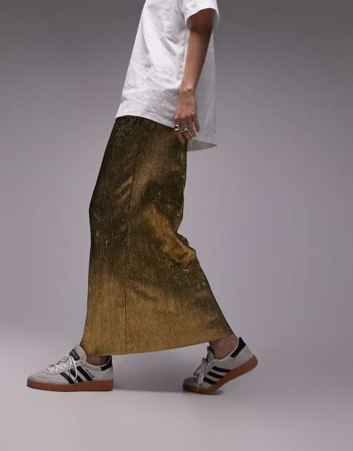 Gold hotsell skirt topshop