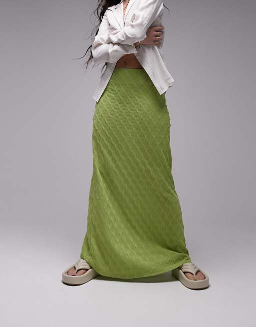 Olive green shop maxi skirts