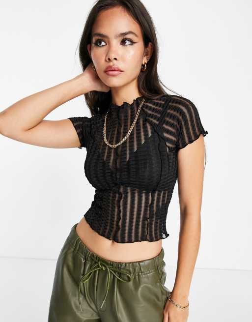 Topshop store fishnet top