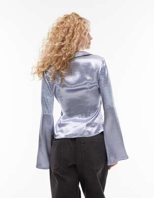 silver wrap blouse