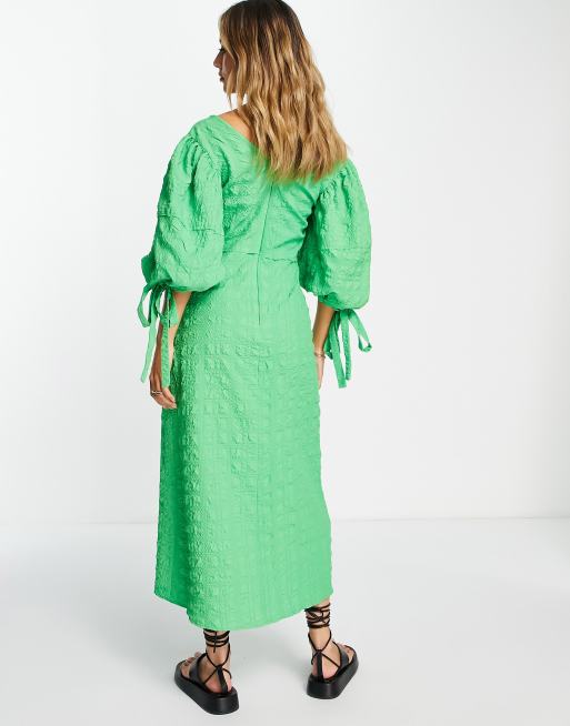 Topshop green outlet corduroy dress