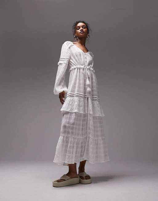 Topshop white 2025 maxi dress