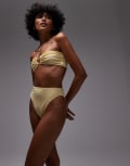 [Topshop] Topshop Thailand high waisted bikini bottoms in buttermilk-White 6 Buttermilk