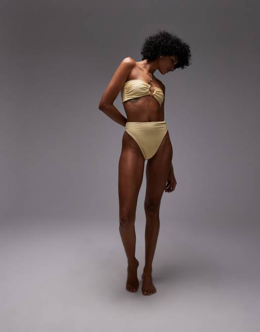 Topshop - Thailand - Kærnemælksgule bikinitrusser med høj talje, 2 af 4
