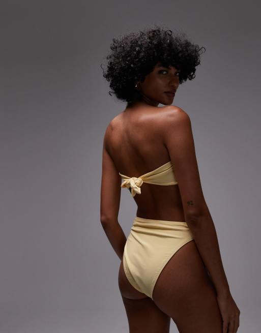 Topshop - Thailand - Kærnemælksgule bikinitrusser med høj talje, 4 af 4