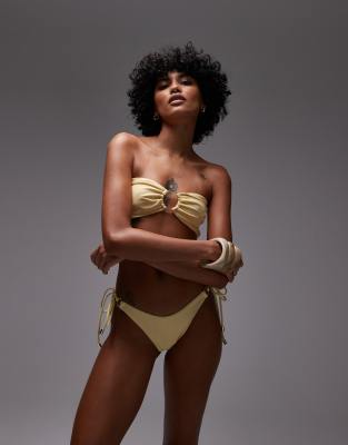 Topshop - Thailand - Tanga-Bikinihose in Buttermilch-Weiß
