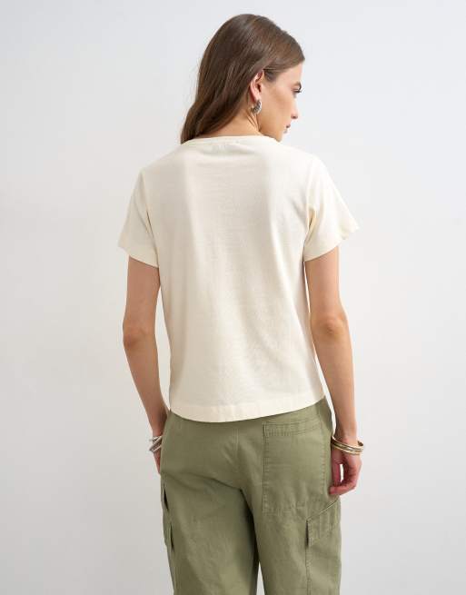 Topshop 'The Point Of It All' graphic tee in buttermilk, 2 of 4