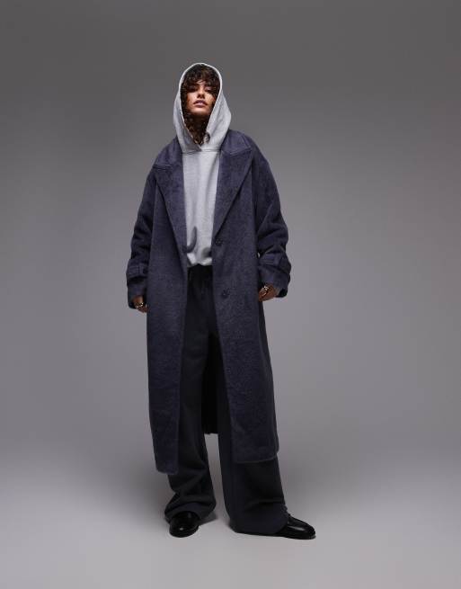 Topshop throw-on coat in navy