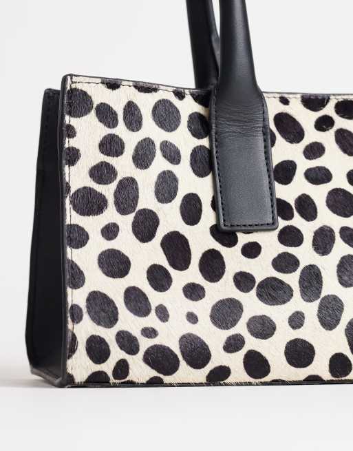 Topshop Tiana tas van echt leer met dalmatiëprint, 2 van 4