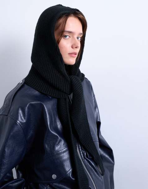 Topshop Tie balaclava in black - view 1