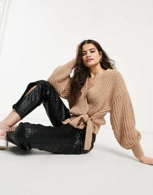 topshop tie cardigan