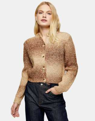 topshop camel knitted cardigan