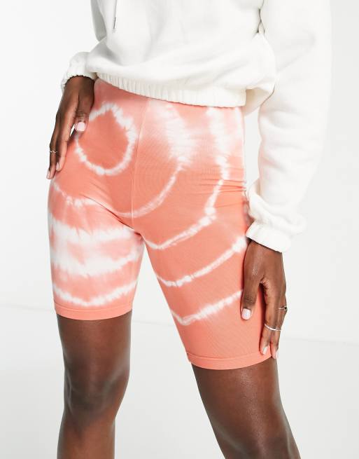 Topshop - Tie-dye leggingshort in roze