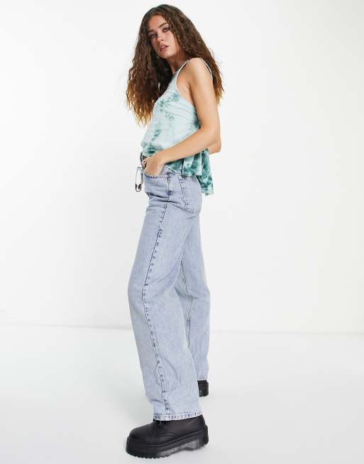 Topshop tie dye twist vest in green, 4 of 4