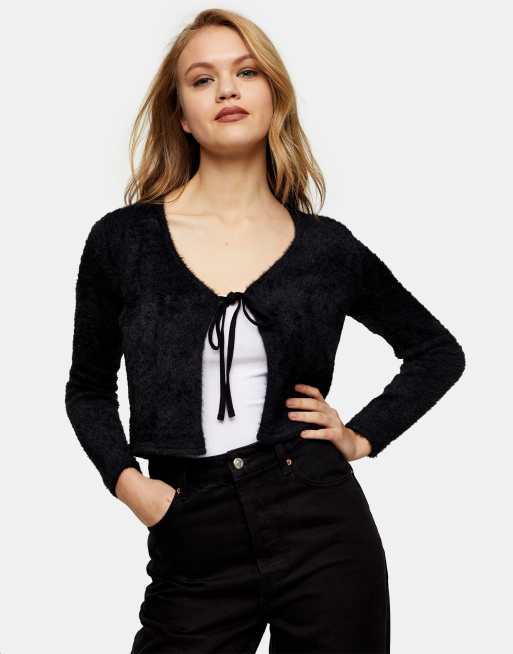 Black tie hotsell waist cardigan