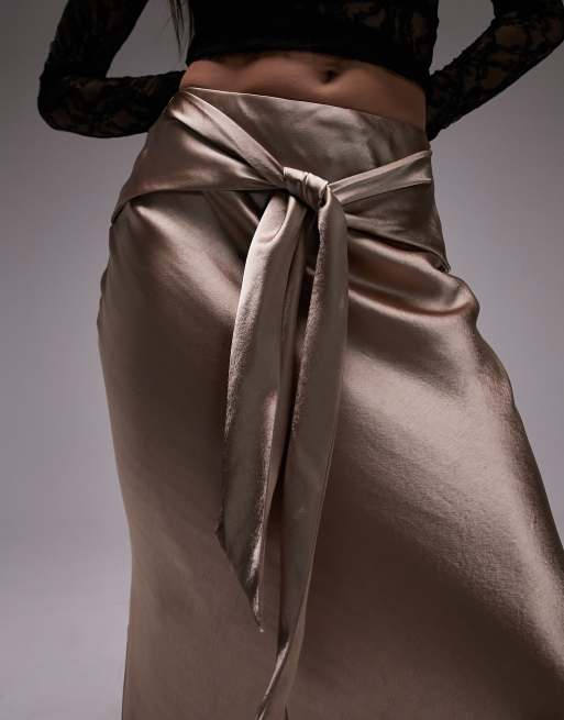 Circle satin maxi on sale skirt