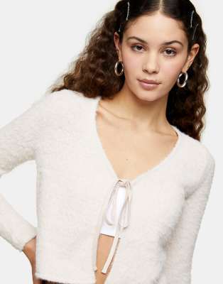 cardigan with frills