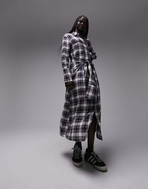 Zara checked 2024 shirt dress