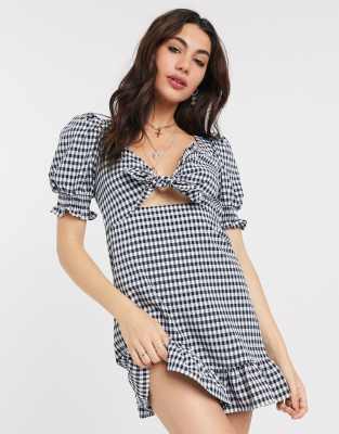 topshop gingham dress