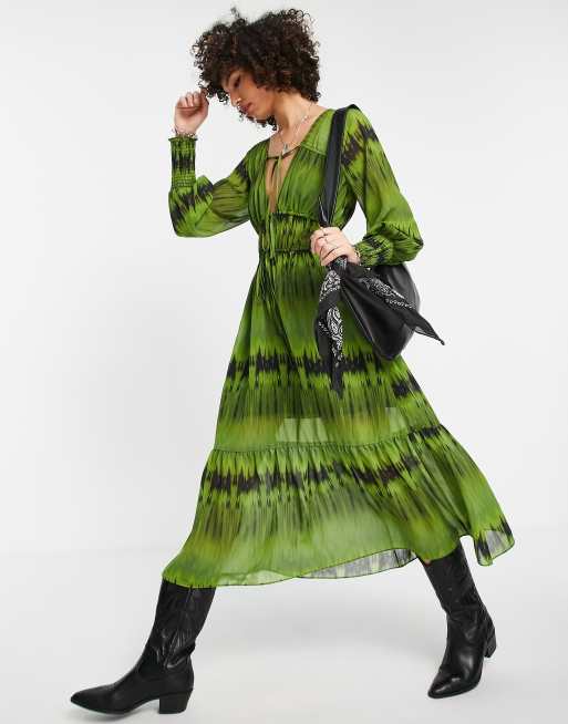 Green tie 2025 dye dress