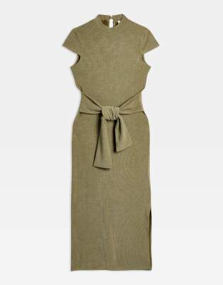 topshop tie waist dress