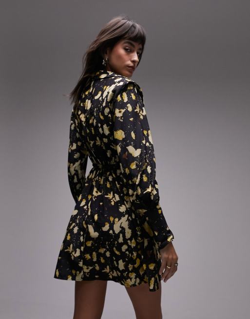 Animal print hotsell shirt dress topshop