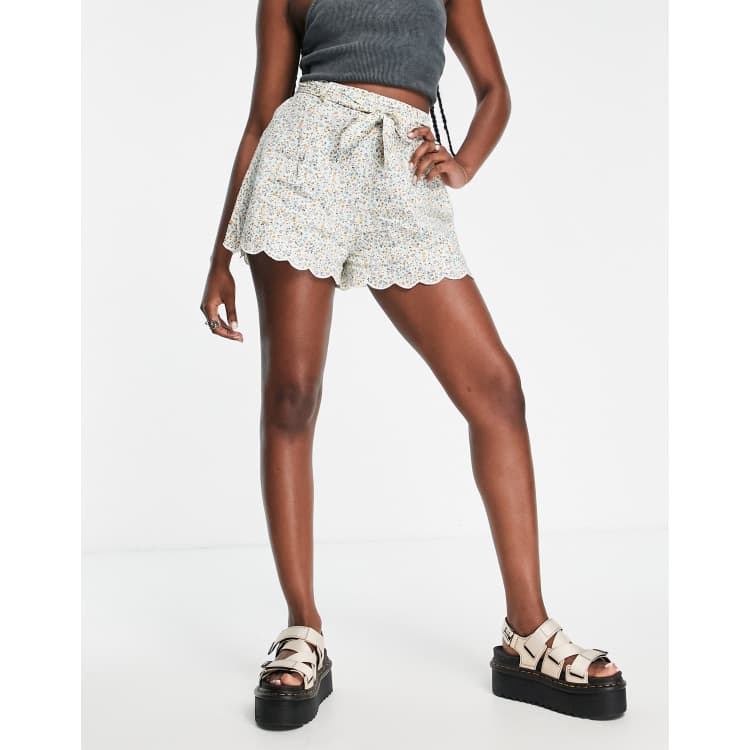 ambush black jeans Topshop tie waist shorts in floral Cra wallonieShops