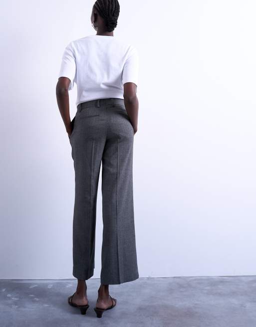 Topshop – Tief sitzende, lockere Hose in Grau mit geradem Schnitt, 3 von 5