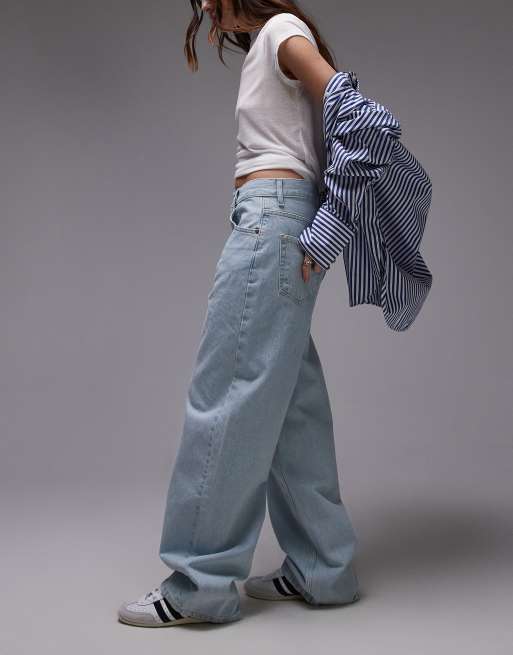 Topshop – Tief sitzende Skater-Jeans in Bleach-Waschung, 3 von 5