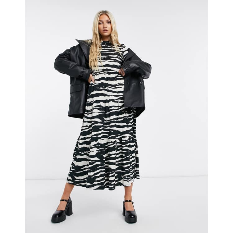 Horse print midi dress topshop store