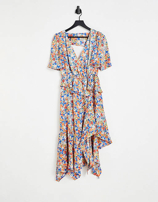  Topshop tiered bold floral dress 