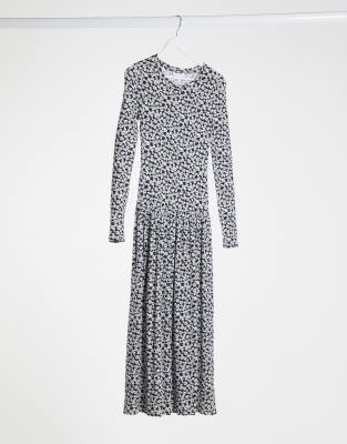 topshop long sleeve midi dress