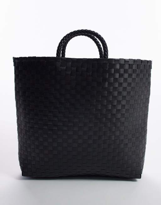 Topshop black 2025 weave bag