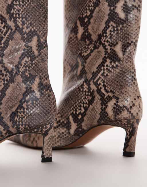 Snake print boots topshop new arrivals