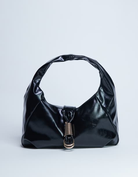 Topshop – Tilly – Weiche Tote-Bag in Schwarz mit Metalldetail - view 1