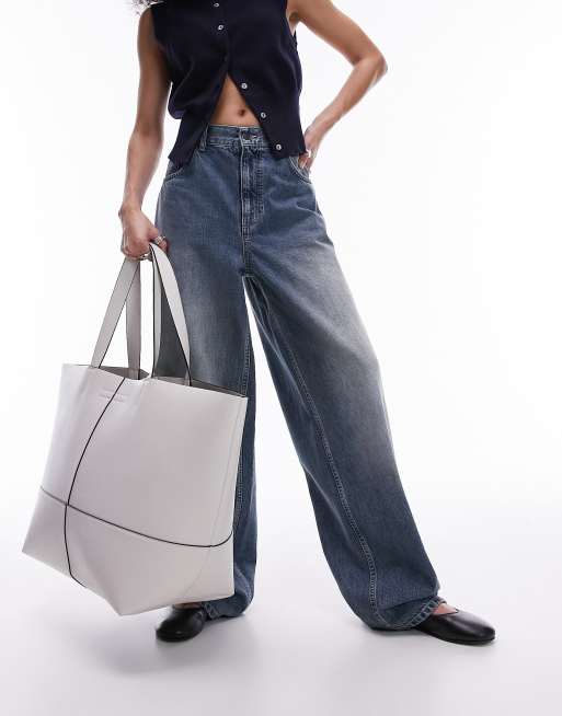 Topshop – Tink – Torba typu tote w kolorze złamanej bieli