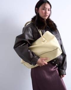 Toby tubler handle tote bag in buttermilk