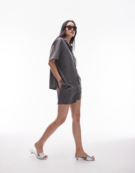 Topshop tonic boxer shorts in charcoal - part of a set