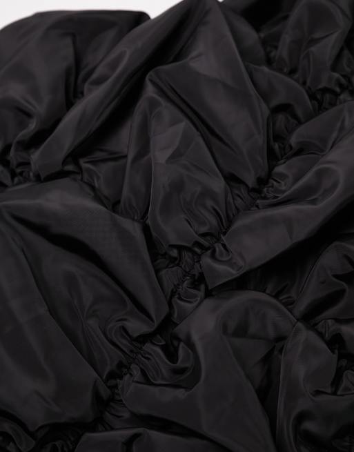 Topshop – Tony – Czarna marszczona torebka, 3 z 4