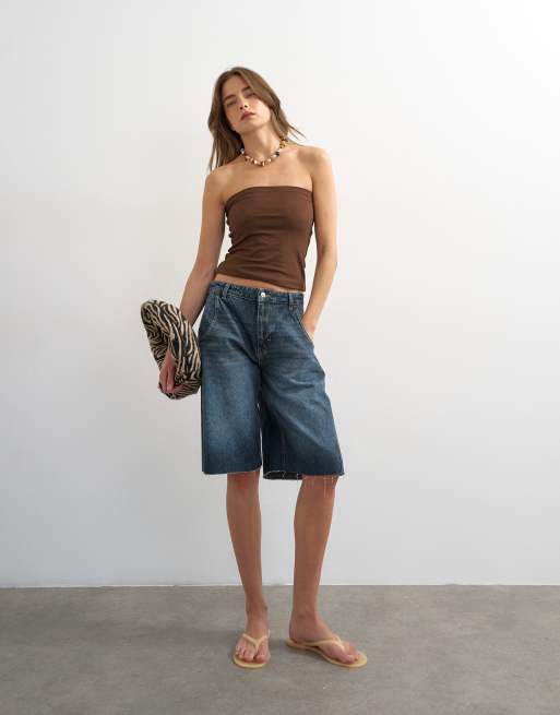 Topshop - Top a fascia color cioccolato, 4 di 4