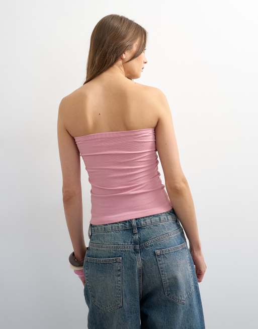 Topshop - Top a fascia rosa, 4 di 4