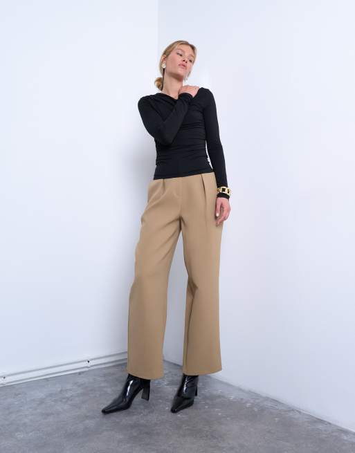 Topshop - Top a maniche lunghe nero con scollo a barchetta asimmetrico, 2 di 4