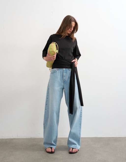 Topshop - Top cache-cœur noué à la taille - Noir, 2 de 4