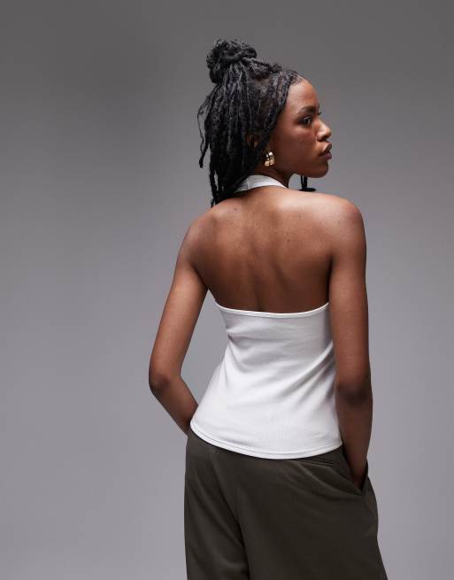 Top Court Topshop Avec Nœud Papillon Dans Le Dos - Couleur Rose - Taille 8 - En Polyester - Manches Courtes
