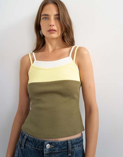 Topshop - top lencero color block amarillo - view 1