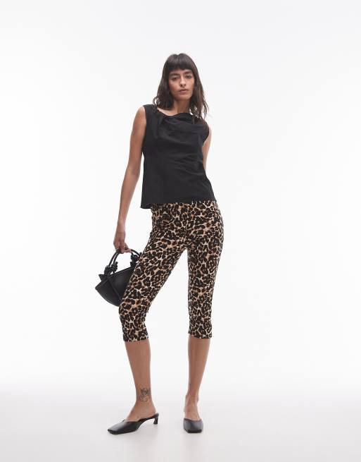 Topshop - Top sans manches en coton avec détail noué - Noir, 4 de 4
